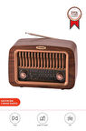 Torima D-59 Ahşap Nostalji Radyo Kablosuz Bluetooth Hoparlör