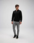 ELLESSE EM602-BK Erkek Siyah Yarım Fermuarlı Polo Sweat
