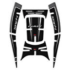 GP Kompozit Yamaha NMAX 125 / 155 2021-2024 Uyumlu Tank Pad Seti Gri