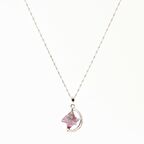 Ametist Doğal Taş Yıldızlı Kolye, Gümüş Zincir