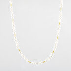 İnci Doğal Taş Altın Kaplama Kapama Kolye