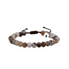 Botswana Akiği 6mm Merdiven Kapama Doğal Taş Bileklik