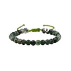 Yosunlu Akik 6mm Merdiven Kapama Doğal Taş Bileklik