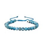 Buz Mavizi Apatit 6mm Merdiven Kapama Doğal Taş Bileklik