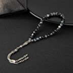 Karlı Obsidyen Doğal Taş Tesbih 33lük - 6mm