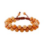 Turuncu Aventurin 8mm Çift Sıra Makrome Doğal Taş Bileklik