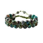 Krizokol 8mm Çift Sıra Makrome Doğal Taş Bileklik