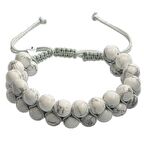 Havlit 8mm Çift Sıra Makrome Doğal Taş Bileklik