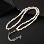 Ay Taşı Doğal Taş Tesbih 99luk - 6mm