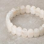 Kristal Kuvars Doğal Taş Geniş Kesim Bileklik