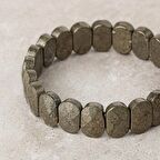 Pirit Doğal Taş Geniş Kesim Bileklik