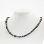 Gri Jasper 6 mm Dizi Doğal Taş Kolye