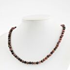 Rodonit 6 mm Dizi Doğal Taş Kolye