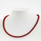 Kırmızı Akik 6 mm Dizi Doğal Taş Kolye
