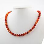 Madagaskar Akiği 8 mm Dizi Doğal Taş Kolye