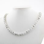 Ay Taşı 8 mm Dizi Doğal Taş Kolye