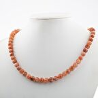 Güneş Taşı 8 mm Dizi Doğal Taş Kolye