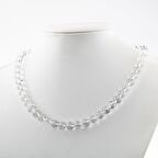 Kristal Kuvars 8 mm Dizi Doğal Taş Kolye