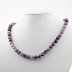 Lepidolit 8 mm Dizi Doğal Taş Kolye