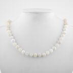 Ay Taşı 8 mm Düğümlü Doğal Taş Kolye