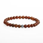 Hessonit Lal 6mm Doğal Taş Bileklik