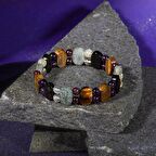 Akrep Burcu Bileklik Ametist, Bordo Granat Lal, Golden Obsidyen, Kaplan Gözü, Labradorit, Sitrin