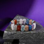 Terazi Burcu Bileklik Ametist, Dumanlı Kuvars, Güneş Taşı, Kırmızı Akik, Labradorit, Lapis Lazuli, Pembe Kuvars