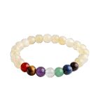 Sitrin Çakra Bileklik Ametist, Jasper, Kaplan Gözü, Akik, Kuvars, Lapis