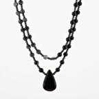 Şungit-Kedi Gözü-Hematit Doğal Taş Kolye