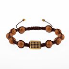 Rudrashka Zirkon Doğal Taş Erkek Bileklik