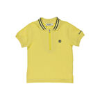 Panço Erkek Çocuk Triko Yakalı Pike T-shirt Sarı