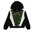 Panço Kız Çocuk Kapüşonlu Sweatshirt Siyah