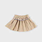 Kız Çocuk Dantel Detaylı  Etek Bej