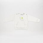 Panço Kız Çocuk  Baskı Detaylı Sweatshirt Ekru