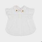 Kız Çocuk Apkile Yakalı Bluz Sarı