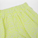 Kız Çocuk  Beli Lastikli Dokulu Balon Şort     