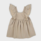 Kız Çocuk  Kare Yakalı Elbise       