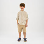 Erkek Çocuk Hakim Yaka Gömlek Bej