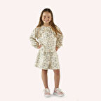 Kız Çocuk  Kedi Desenli Şort Etek      