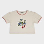 Kız Çocuk El İşi Detaylı T-Shirt Bej