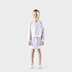 Kız Çocuk  Dokulu Fermuarlı Sweatshirt       