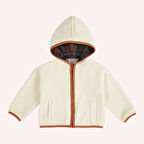 Erkek Çocuk Fermuarlı Pelüş Ceket Bej