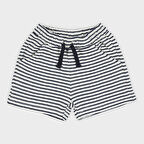 Erkek Çocuk Çizgili Örme Şort Lacivert