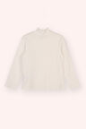 Kız Çocuk Yumuşak Dokulu Uzun Kollu T-Shirt Ekru
