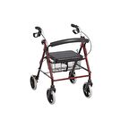 Poylin P580 Ekonomik Rollatör Fren Sistemi Oturaklı Sepetli