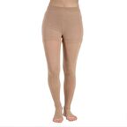 Ccl1 Külotlu Burnu Açık Varis Çorabı (Bej) NUMARA 2