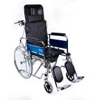 Comfort Plus KY608GC Sırtı Yatar Ayak Kalkar Tuvalet Özellikli Tekerlekli Sandalye