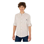 Erkek Taş Uzun Kollu Gömlek