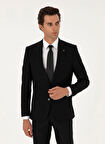 Cacharel Slim Fit Siyah Erkek Düz Ceket VALTUS-LYC/C