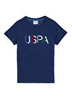 U.S. Polo Assn. Baskılı Açık Lacivert Erkek Çocuk T-Shirt GEORGY